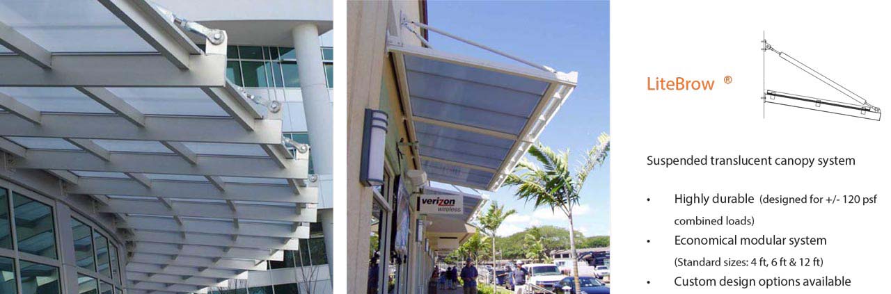 D2F LiteBrow Suspended Translucent Canopies