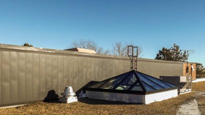 New Glass Pyramid Skylights on the IHS Building