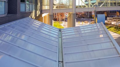 New Translucent Entrance Canopy Craig Hospital East