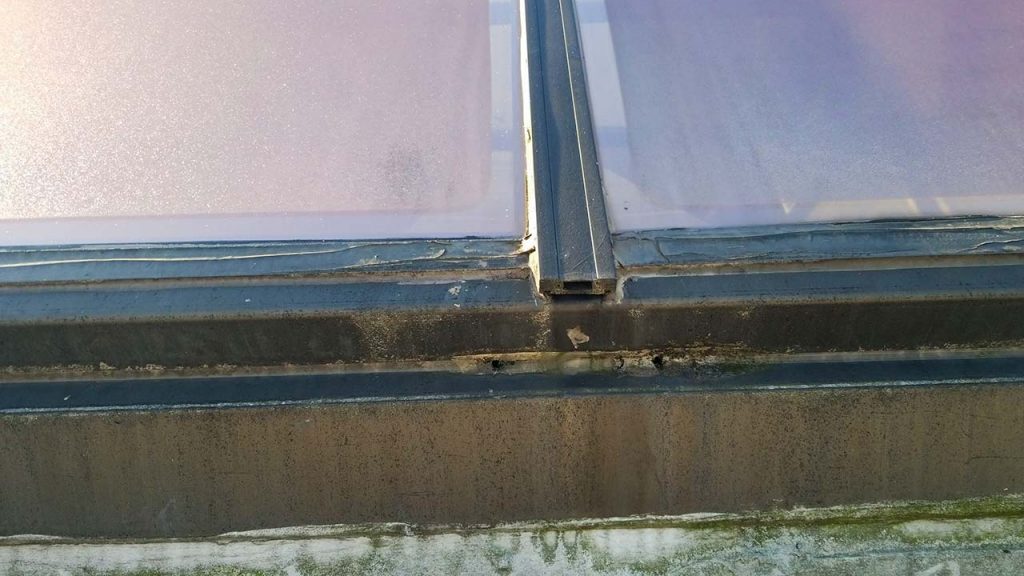 glass barrel vault skylight repair 30649-6