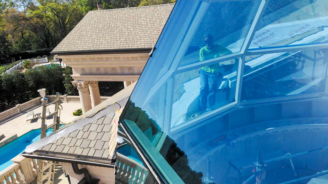 polygon skylight glass replacement 33978-36