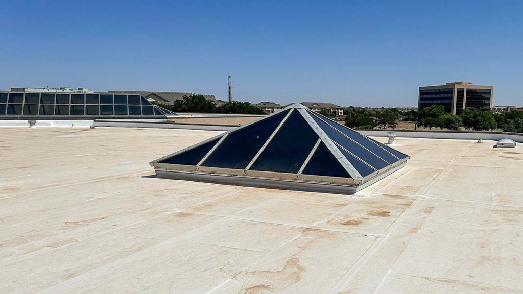 An image of one of the existing skylights.